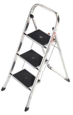 Hailo K30 3 Steps Aluminum Ladder 4393-801 (Folding Steps)